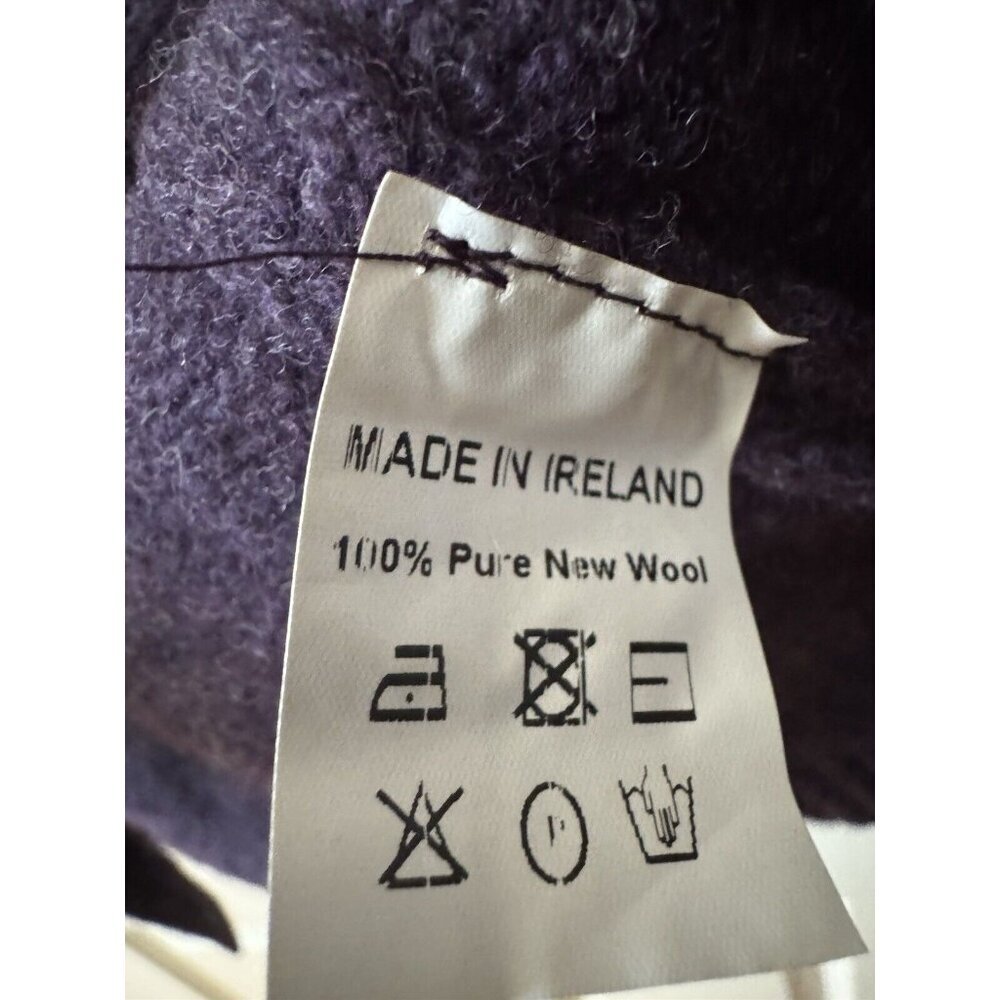 Pure Wool Womens Sweater Small Medium Vintage Purple Kerry Traditions Chunky - Picture 8 of 11